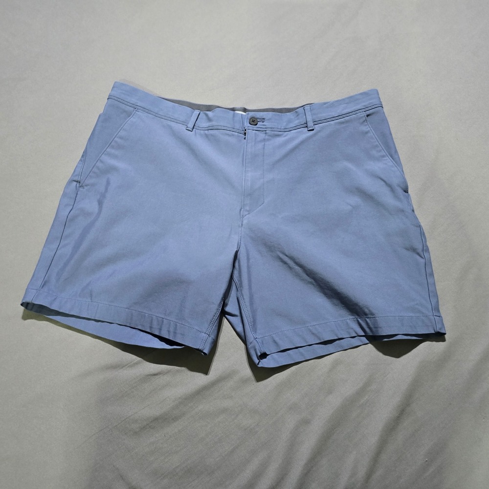 VRST Commuter Shorts Mens 42 Blue Stretch Flat Front Performance